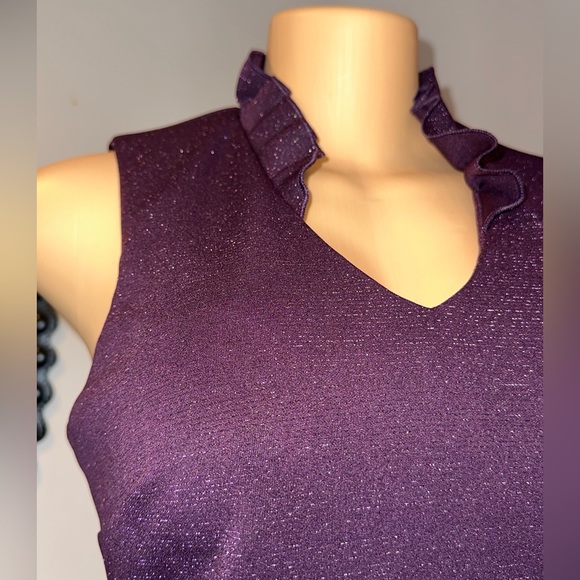NWT SPARKLY CALVIN KLEIN DRESS SIZE 8P ELEGANT LOOKING WITH NECK SURROUNDING - Picture 6 of 16
